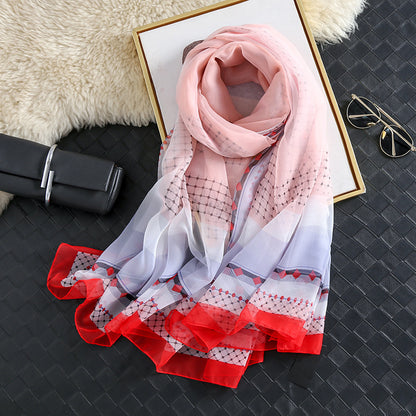 Yourou China Rose Printed Scarf