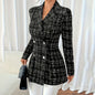 Plaid Slim Fit Elegant Graceful Women's Coat