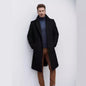 Men's Mid-length Solid Color Autumn And Winter Woolen Coat