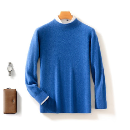 Thickened Half-height Sweater Solid Color Knitted Base Cardigan Warm Top