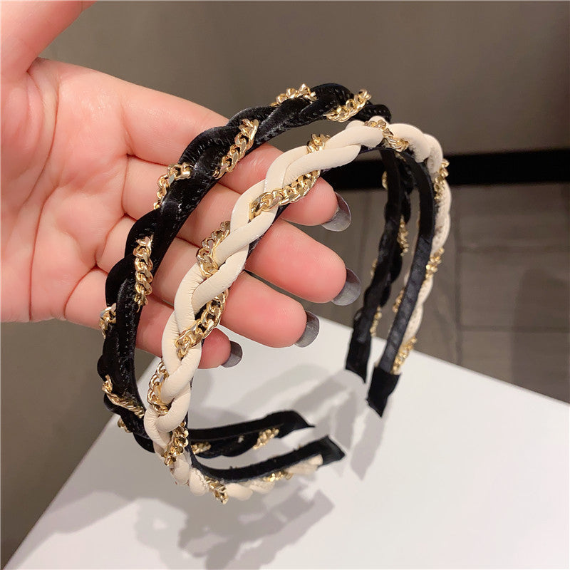 Braid Headband Temperament Lady Comfortable Headband Hairpin