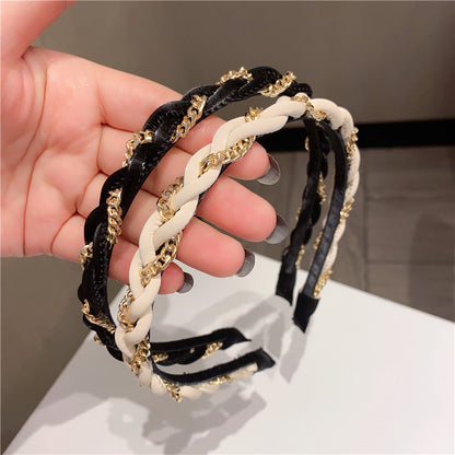 Braid Headband Temperament Lady Comfortable Headband Hairpin