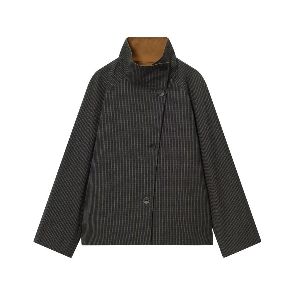 Casual Women's Short Double-sided Trench Coat