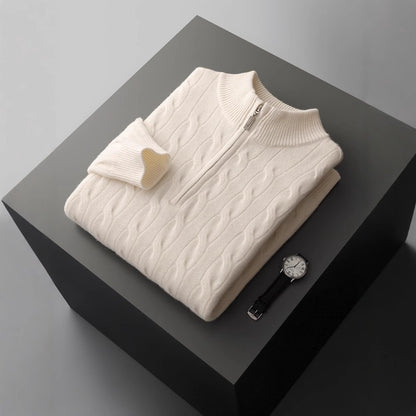 Jacquard Double-strand Thickened Long-sleeved Sweater