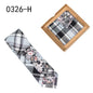 Men's Tie Floral Print Pocket Square Cotton Tie
