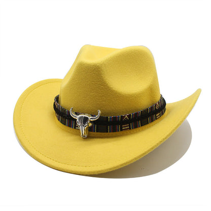 Western Cowboy Hat Woolen Jazz Male Ladies' National Style