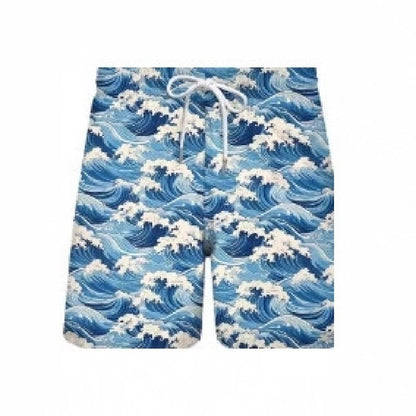 Men's Fashionable Beach Shorts With 3D Printing