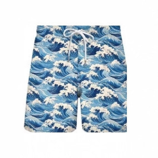 Men's Fashionable Beach Shorts With 3D Printing