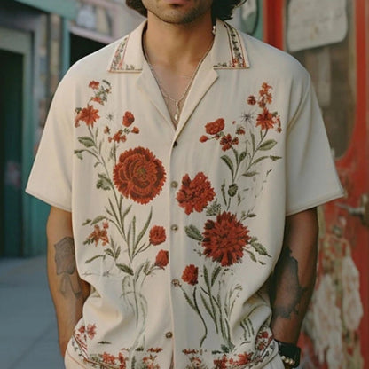 Seaside Vacation Style Loose Casual Shirt Male