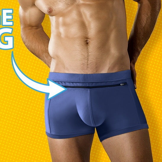 Back Pocket Men's Front Pocket Zipper Design Quick-drying