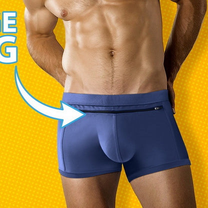 Back Pocket Men's Front Pocket Zipper Design Quick-drying