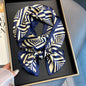 Warm Small Silk Scarf Thin Narrow Ribbon