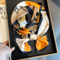 Warm Small Silk Scarf Thin Narrow Ribbon