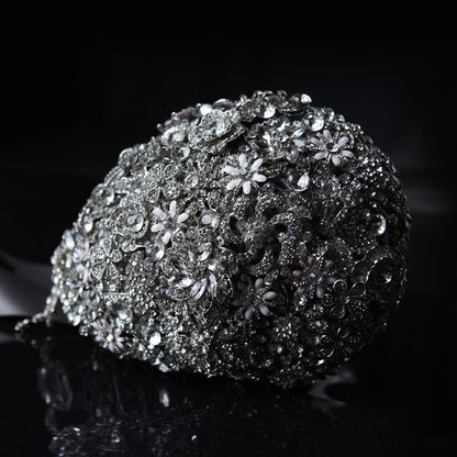 Rhinestone Water Drop Bouquet Bride Holding Bouquet