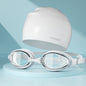 Large Frame HD Waterproof Anti-fog Swimming Goggles Swimming Cap