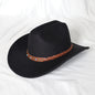 Wide Brim Western Denim Top Hat
