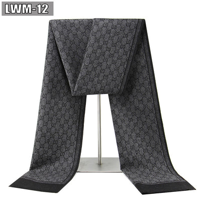 Men's Scarf European And American Cashmere Autumn And Winter Business Plaid