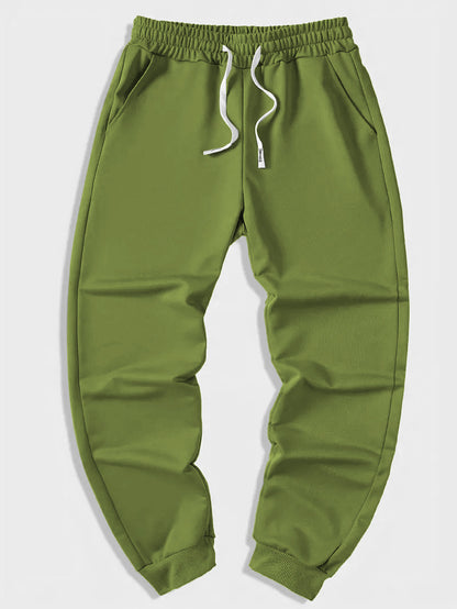 Women's Pure Color Tied Sports Trousers