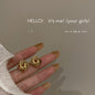 Magic Metal Connecting Ball Design Sense Earrings