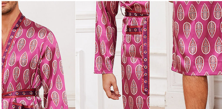 Fashion Personality New Men's Bathrobe Thin