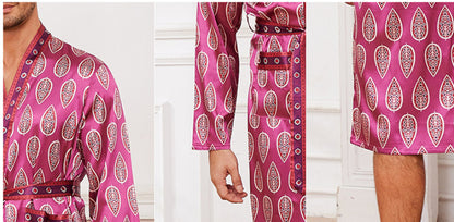 Fashion Personality New Men's Bathrobe Thin