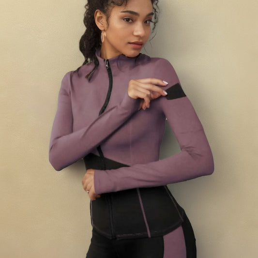 European And American Sports Suit Winter Tight Slimming Long Sleeves