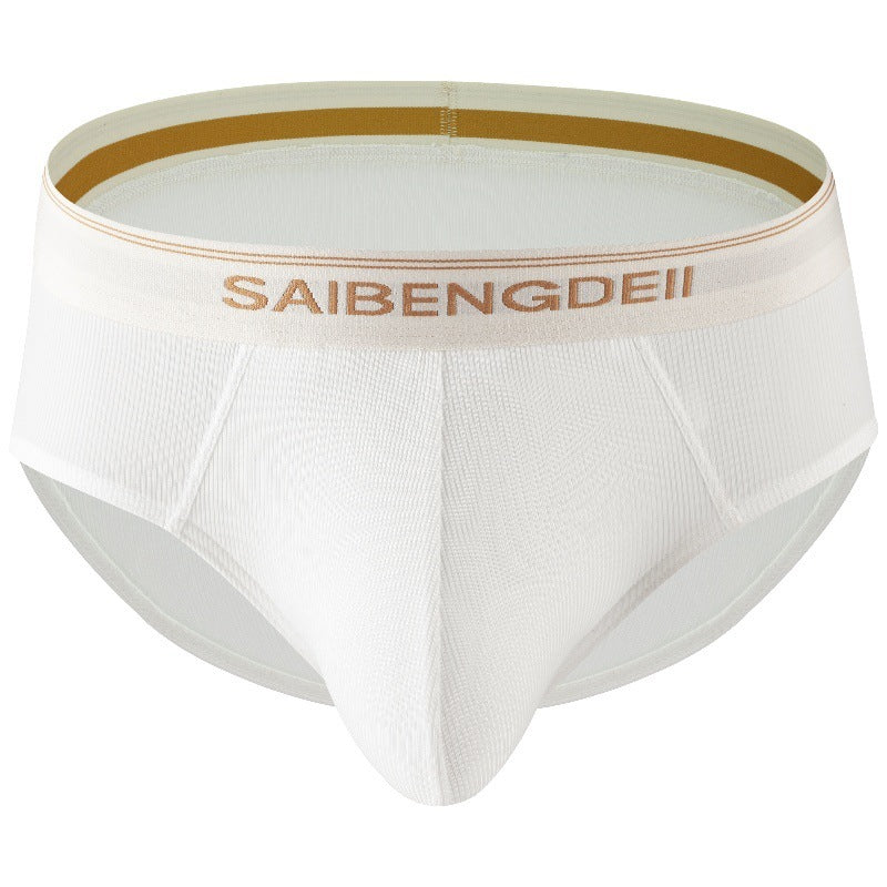 Men's Thin Breathable Sexy Briefs U Convex Big Bag Comfortable Solid Color Simple