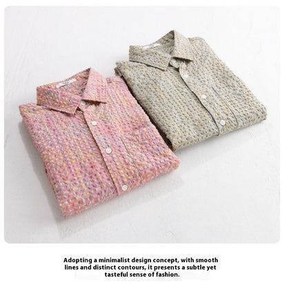 Summer New Fashion Trendy Loose Thin Shirt Plaid Men Clothing