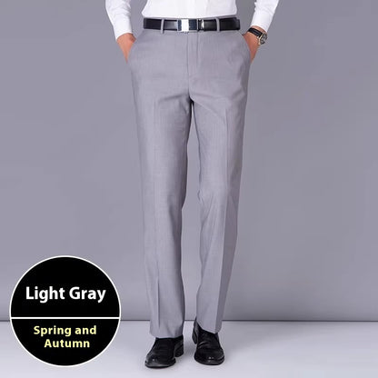 Men's Business Casual Pants Loose Spring And Autumn Straight Suit Pants