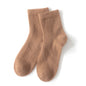 Mid-High Tube Pure Color Cashmere Socks Unisex Maternity Socks Winter Cold Thick Socks Warm