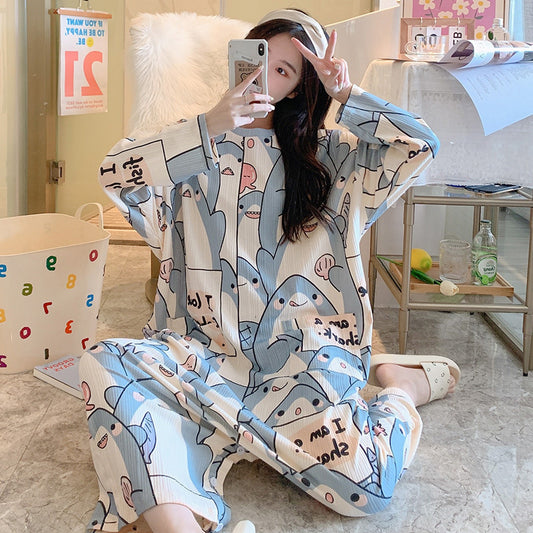 New Long-sleeved One-piece Pajamas For Women