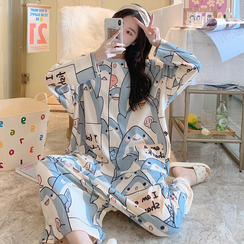 New Long-sleeved One-piece Pajamas For Women
