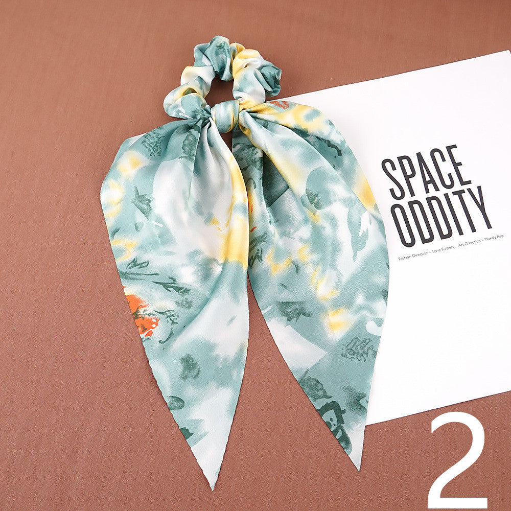 French Pig Intestine Hair Ring Ribbon Head Rope Girl