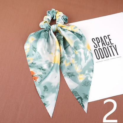 French Pig Intestine Hair Ring Ribbon Head Rope Girl