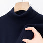 Non-scratchy Thermal Turtleneck Woolen Sweater Men's Thickened Solid Color Minimalist Long Sleeve