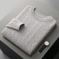 Men's Double-strand Thickened Jacquard Knitted Sweater Casual Business Warm