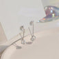 S925 Sterling Silver Rubik's Cube Earrings Female Niche Design High-grade Light Luxury Earrings