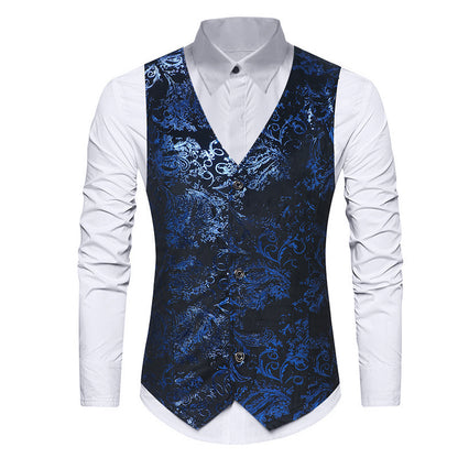 Men's New Clothes Bronzing Corduroy Vest