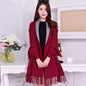 Big Cape Double-sided Shawl Scarf With Sleeves