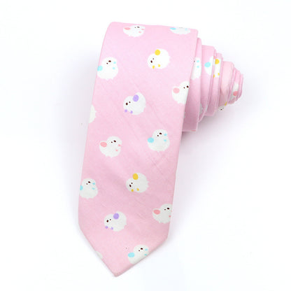 Korean Style Narrow Men's Clothing Cotton Tie