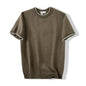 Lazy And Versatile Knitted Round Neck T-shirt For Men