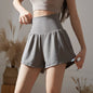 Fake Two-piece High Waist Belly Contracting White Sports Quick-drying Women
