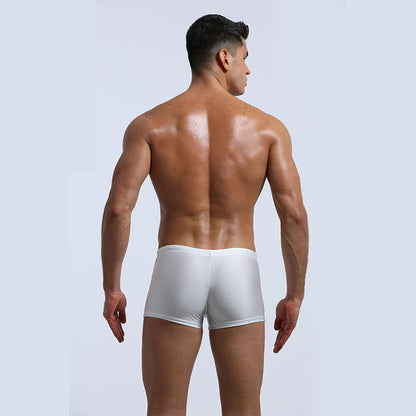 Men's Boxer Swimming Trunks Fashion Lace-up Design