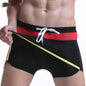 Hot Spring Lace-up Men's Boxer Casual Swimming Trunks