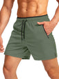 Men's Running Short Belt Zipper Pocket Quick-drying Gym Exercise Lightweight