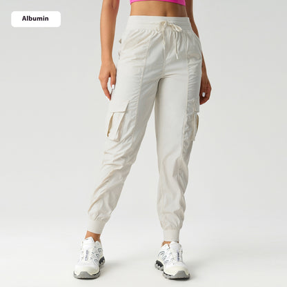 Outdoor Loose Tappered Mid-waist Overalls Women's Thin Quick-drying Breathable