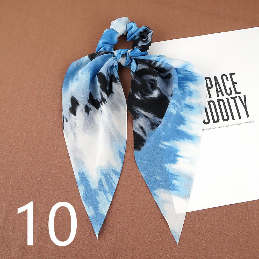 French Pig Intestine Hair Ring Ribbon Head Rope Girl