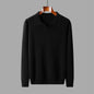 New Polo Collar Knitted Long Sleeve Sweater Male