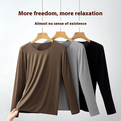 Men's High Elasticity Warm Ultra-thin Autumn Clothing And Pants Set