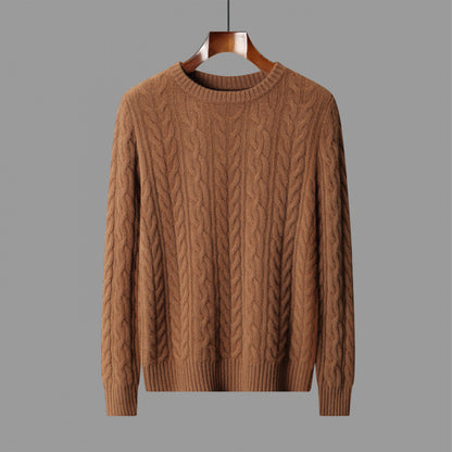 New Men's Round Neck Loose Sweater